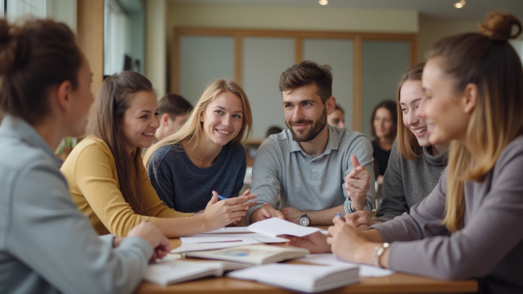 Skupinový konverzačný kurz španielčiny v triednej miestnosti
